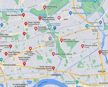 Community Groups in Tower Hamlets listed by Google