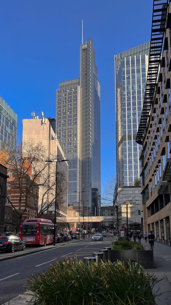 Heron / Sales Force Tower at 110 Bishopsgate viewed along London W