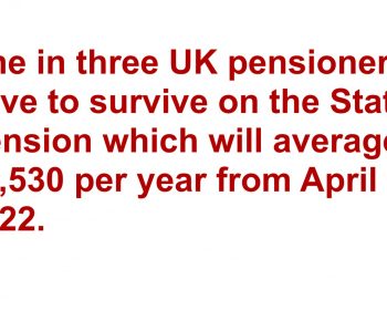 New 2022 UK State Pension only £8530 per year