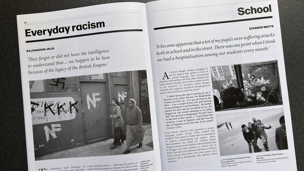 Everyday Racism - a page from the Brick Lane 1978 booklet