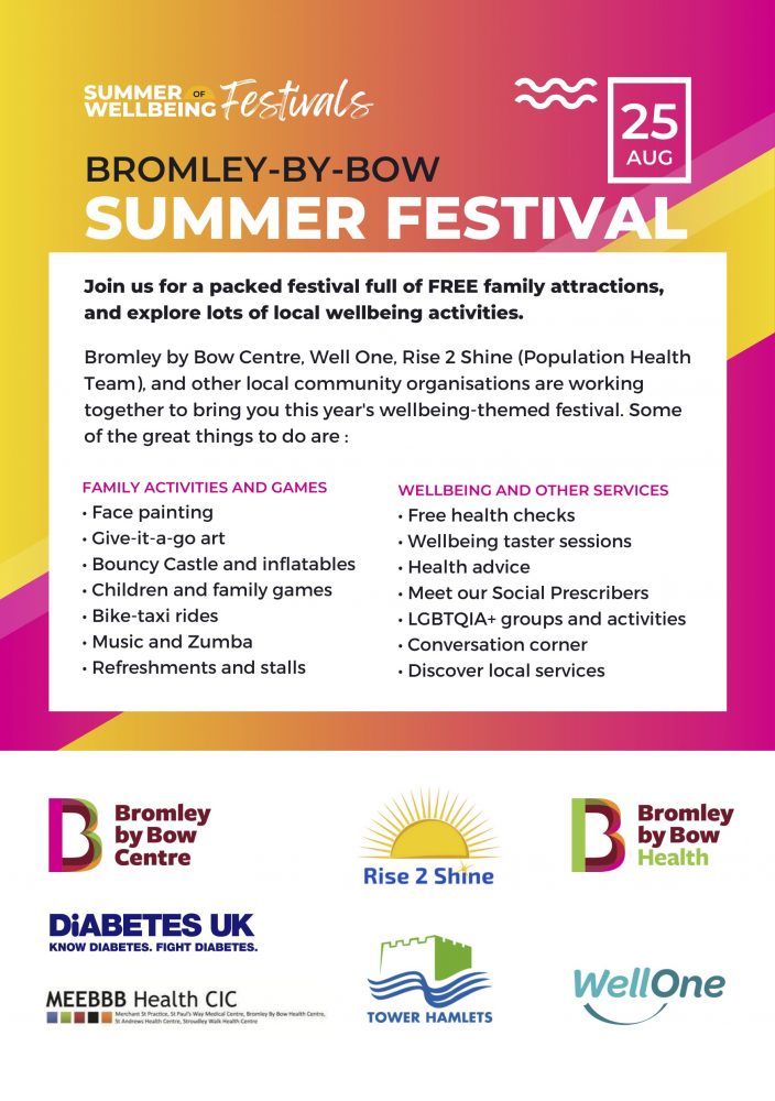 Summer of Wellbeing Festival Bromley by Bow Centre