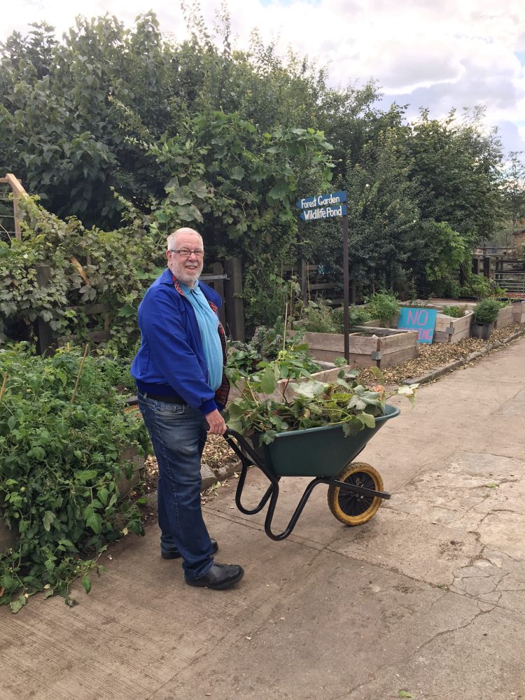 Geezer Barrie Stradling at Stepney City Farm