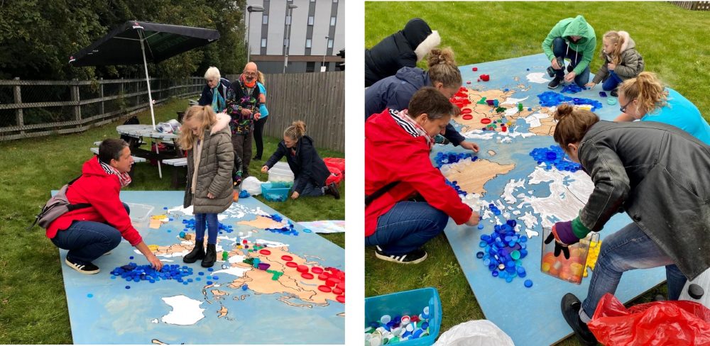 Children will have great fun creating the mosaic - photo by Katja Rosenberg