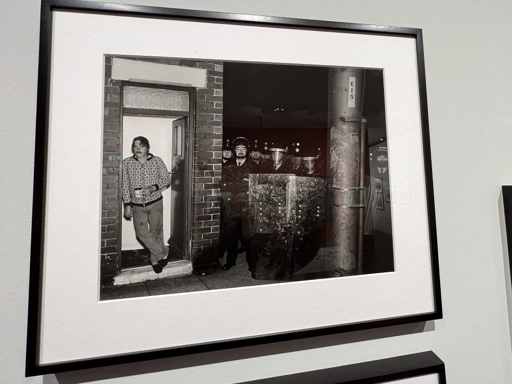 During miners' strike, Easington, County Durham, 1984. Chris Killip exhibition, Photographers' Gallery