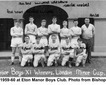 Senior Boys XI 1959-60 at Eton Manor Boys Club photo from Bishopsgate Institute