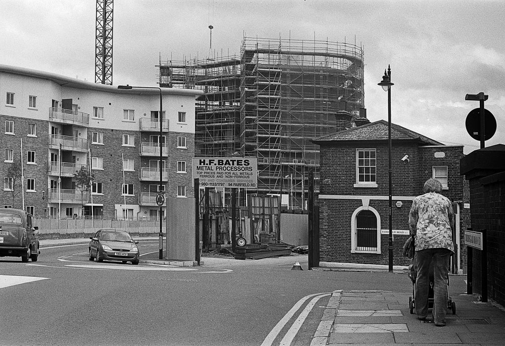 H.F. Bates Metal Processors taken late 2017. Junction Tredegar & Fairfield Roads, Bow, London E3.