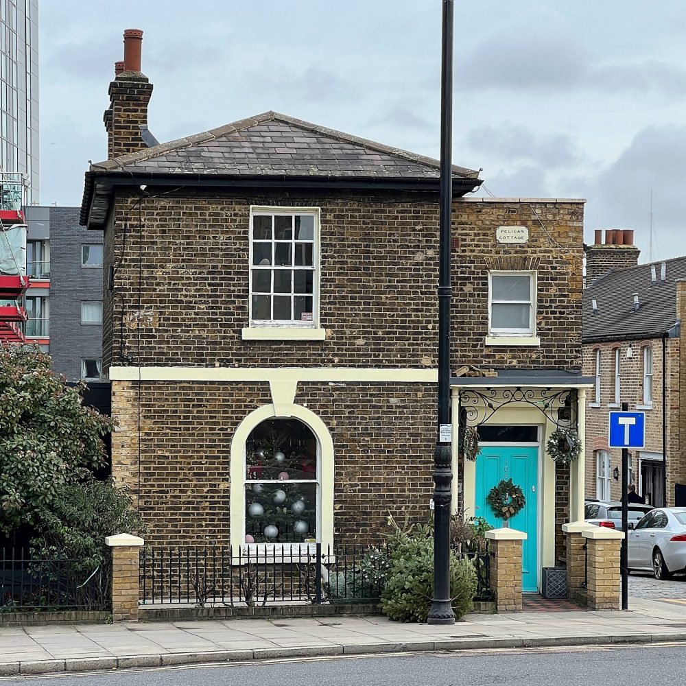 Pelican Cottage, Fairfield Road Bow. Taken Xmas 2022.