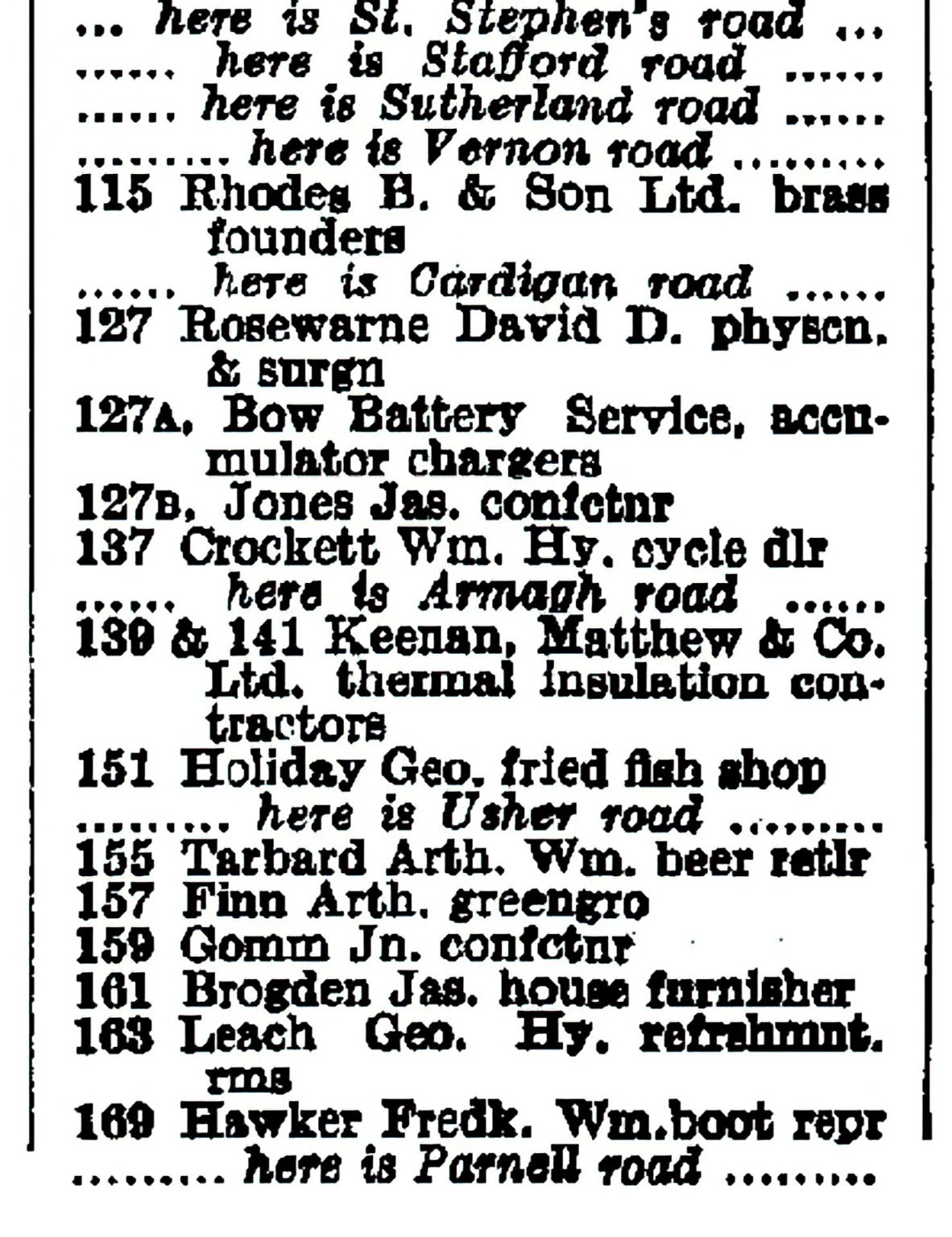 Pelican Cottage & the Eastern End of Tredegar Road Bow Our Bow