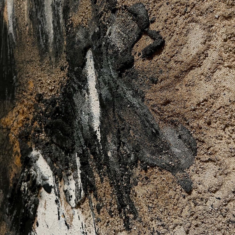 Closeup of 1959 painting by Juana Frances