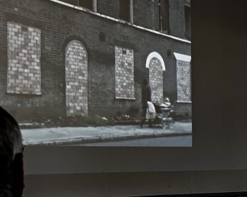 Watching the film Goodbye Longfellow Road at the Tower Hamlets Archives