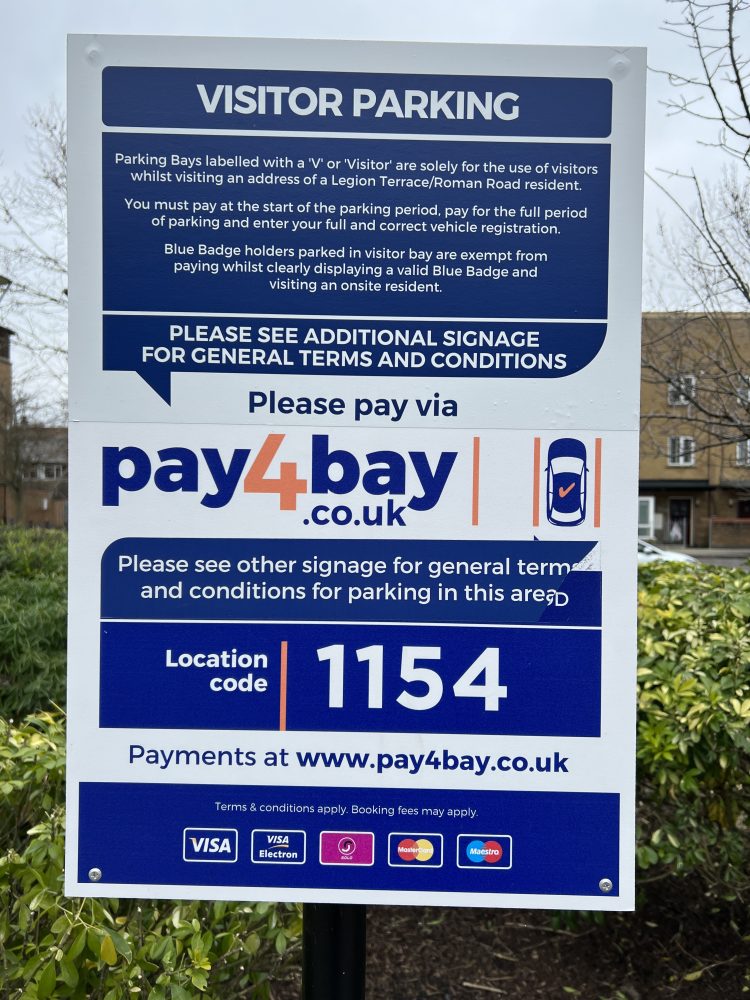 pay4bay parking in Bow