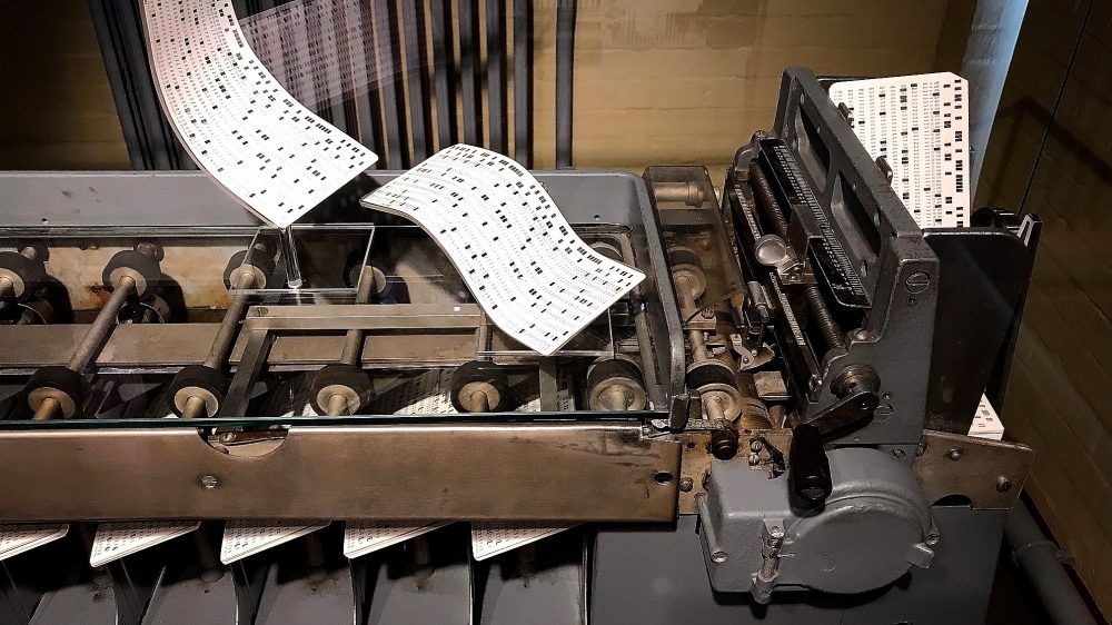 An early punchcard sorter at Bletchley Park