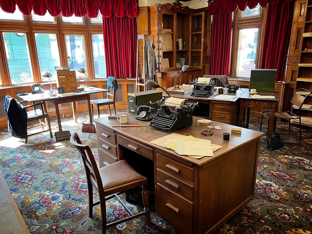 Commander Dennistons office in the main house at Bletchley Park