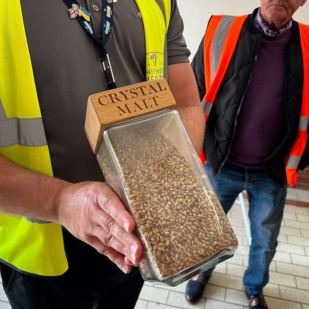 Crystal malt grain Shepherd Neame Faversham