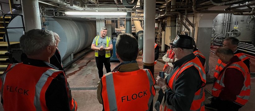 Glyn Williams talking us through how a modern brewery works at Shepherd Neame