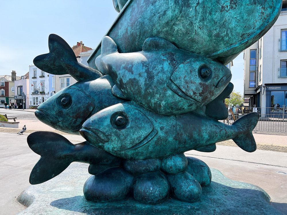 "Embracing the Sea" by sculptor, Jon Buck near Deal Pier