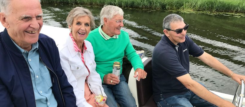 The Geezers from Bow having great fun on the Norfolk Broads