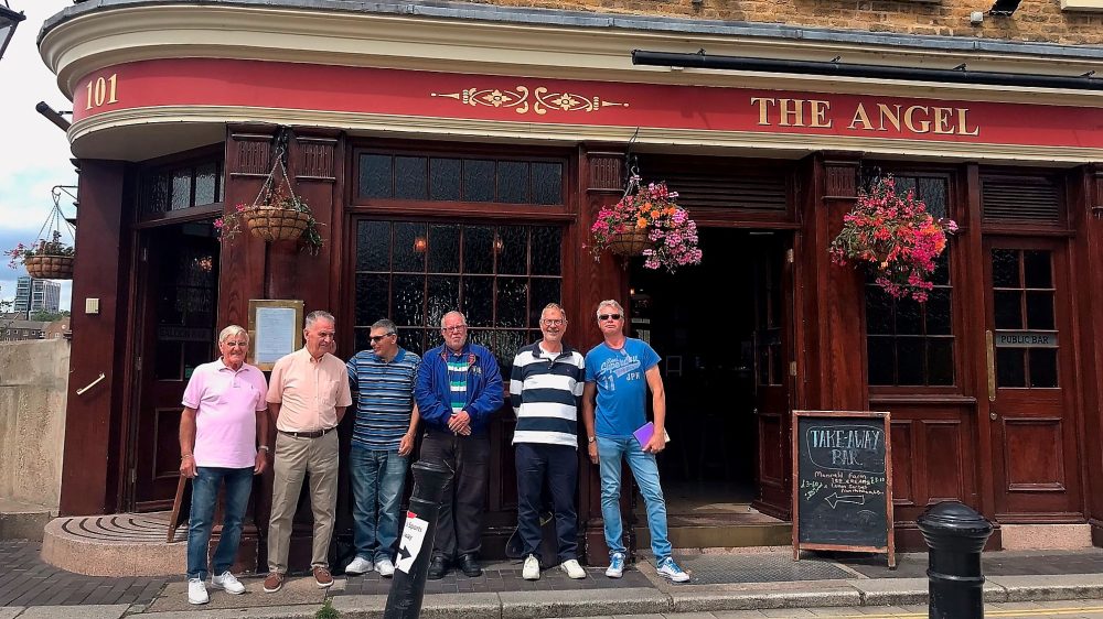 Some Geezers outside The Angel