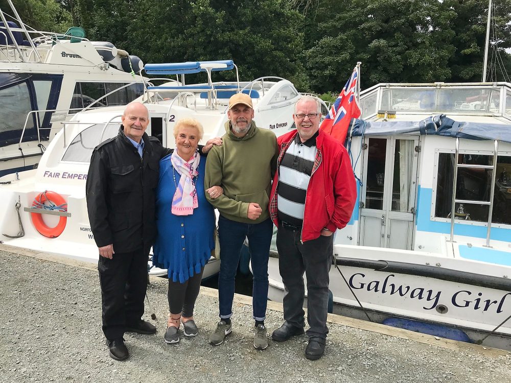 Ricky & Carole Ayliffe, Paul Herbert, Barrie Stradling at Wroxham