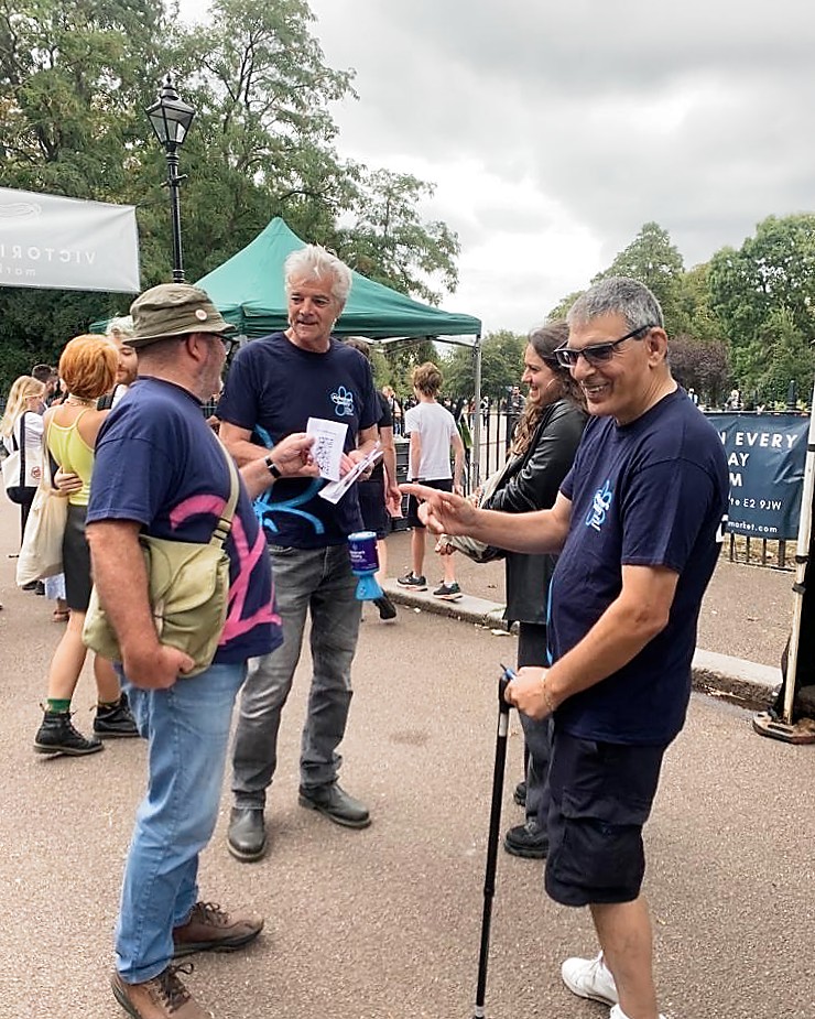 Geezers collecting for Alzheimer's Society in Victoria Park