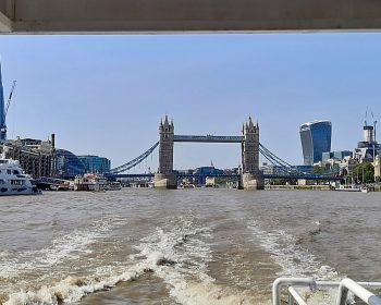 Heading back to Canary Wharf on a Thames Clipper