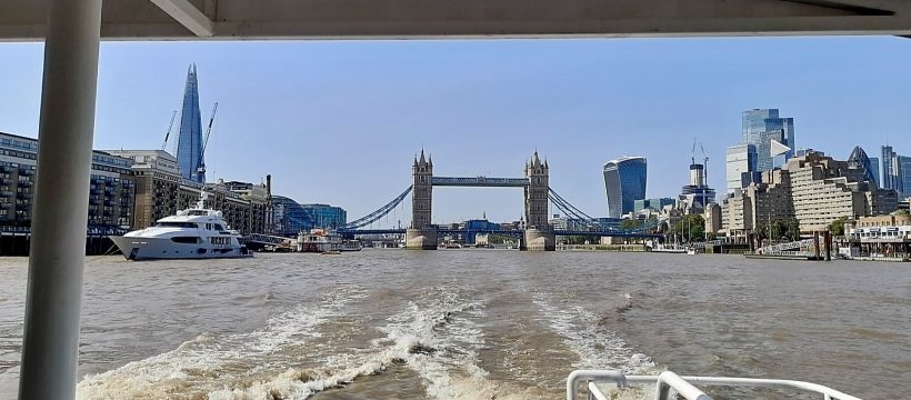 Heading back to Canary Wharf on a Thames Clipper