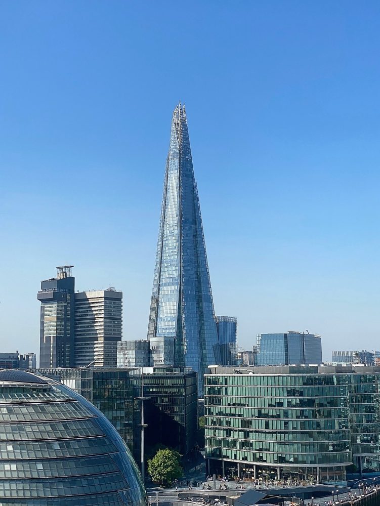 Looking West from the top of Tower Bridge