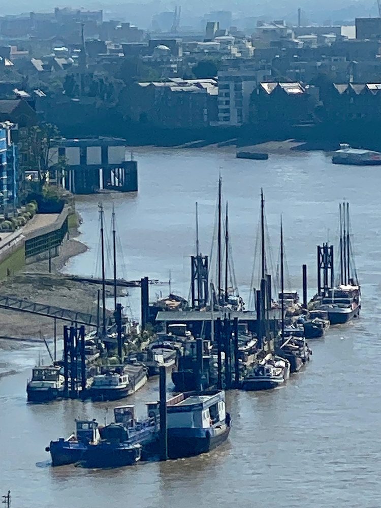 Looking East from the top of Tower Bridge