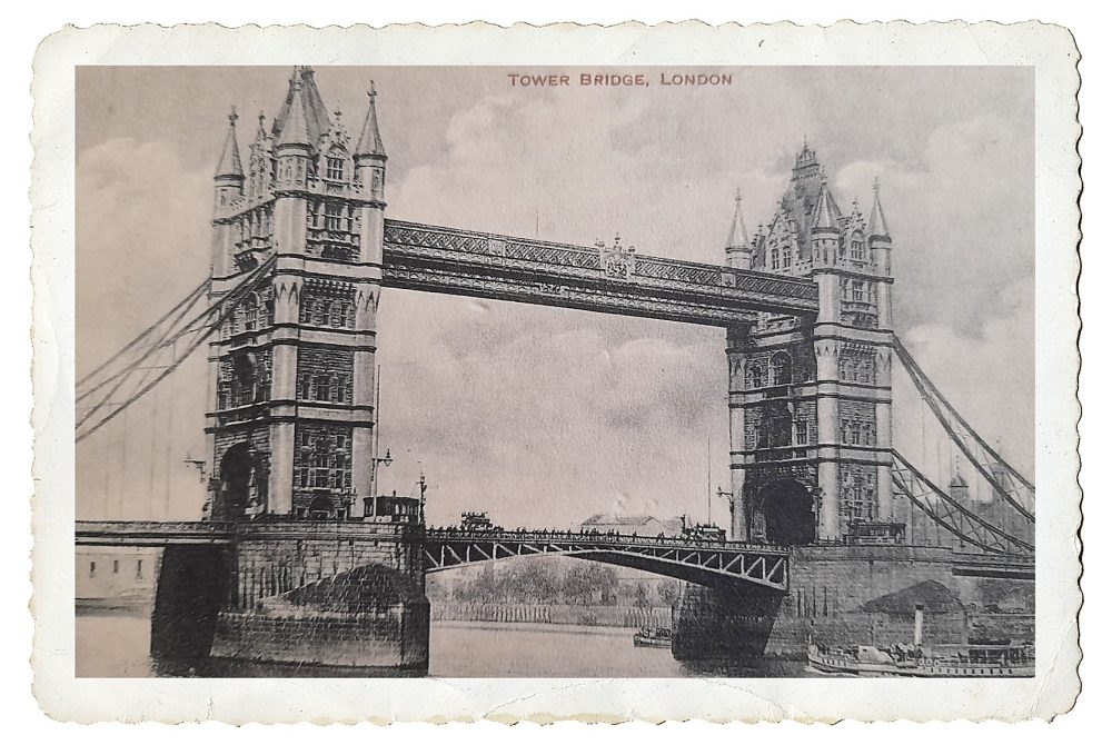 An early postcard of Tower Bridge