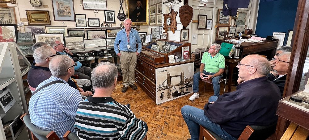 Rob Jeffries talking the Geezers though the history of marine policing on the Thames