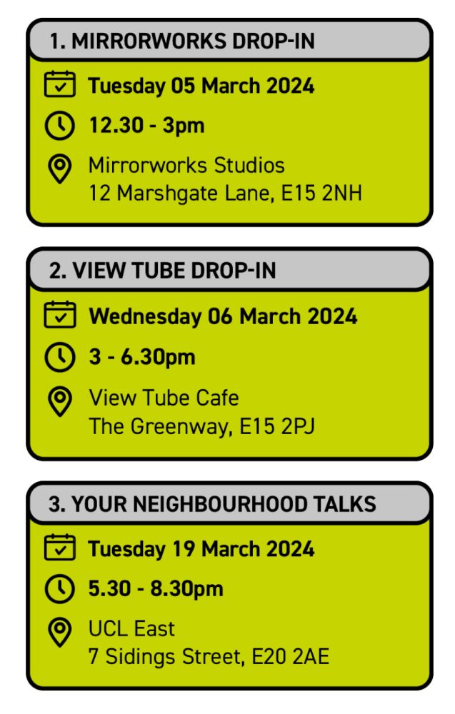 Bow Goodsyard drop-in exhibitions