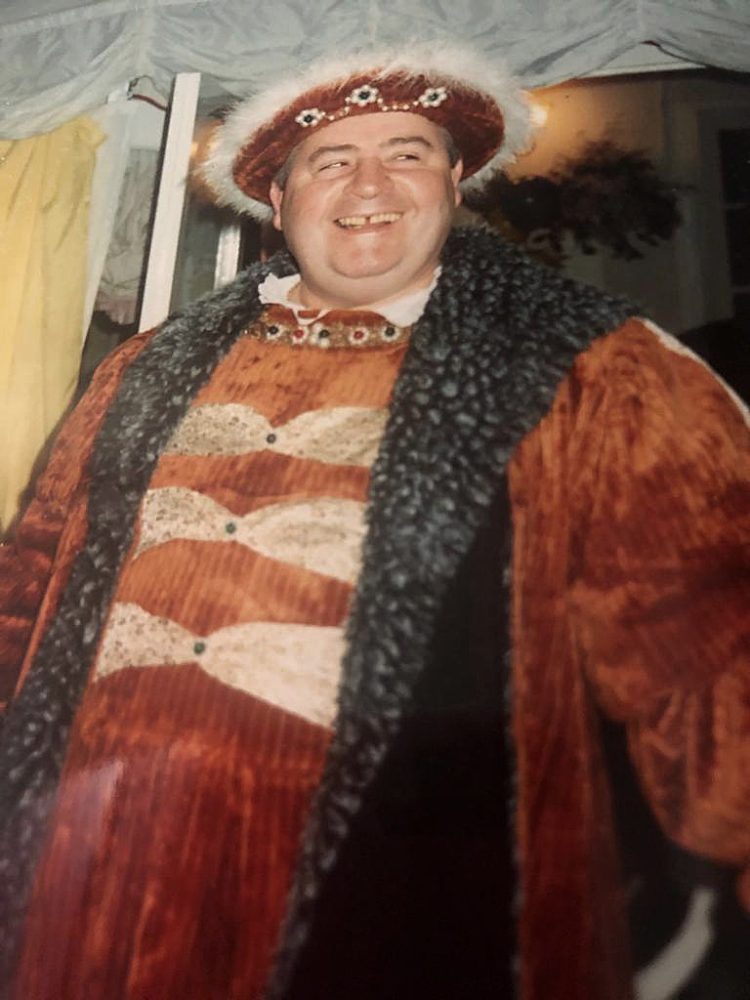 Charlie Wiggins dressed as King Henry VIII