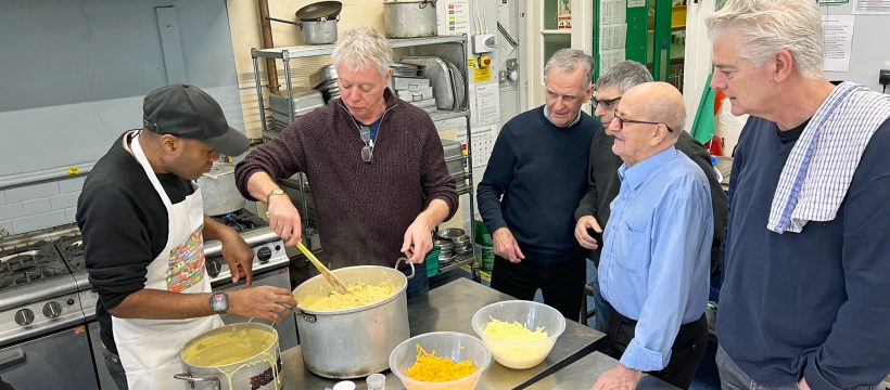 The Geezers cookery class in Chisenhale School, Bow