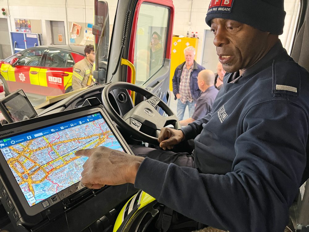 Hass showing the special map in the cab