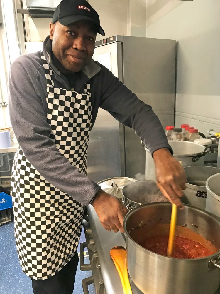 Nigel stirring the Ragu