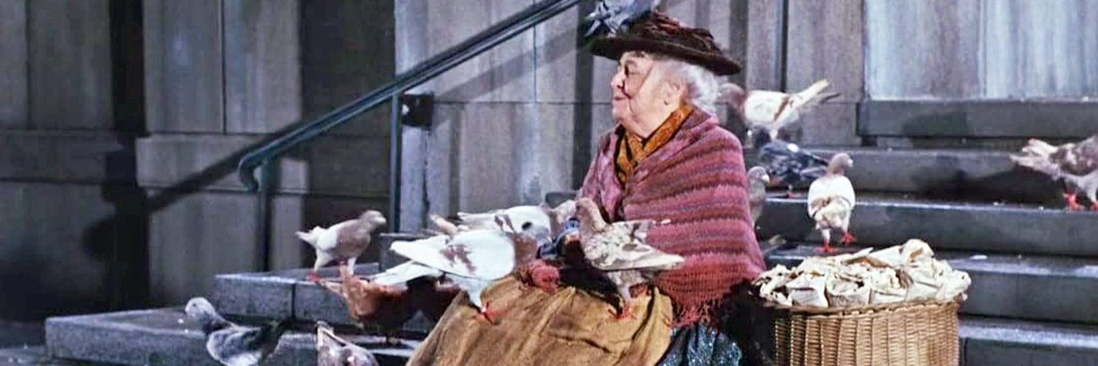 A still from the 1964 film Mary Poppins