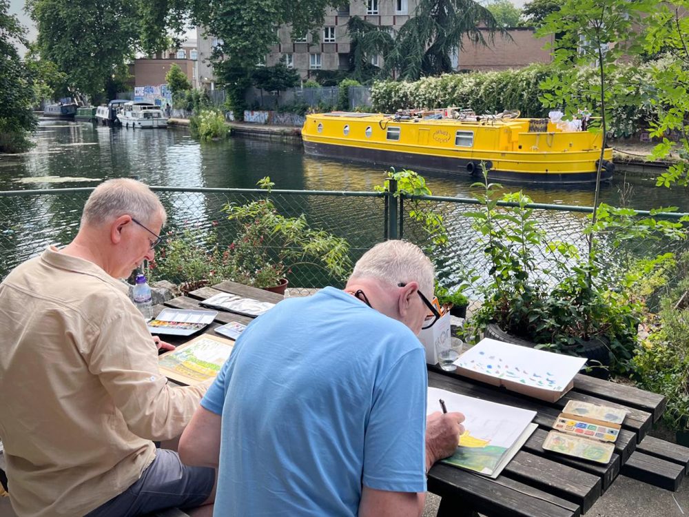 Alan Tucker and John Forster painting
