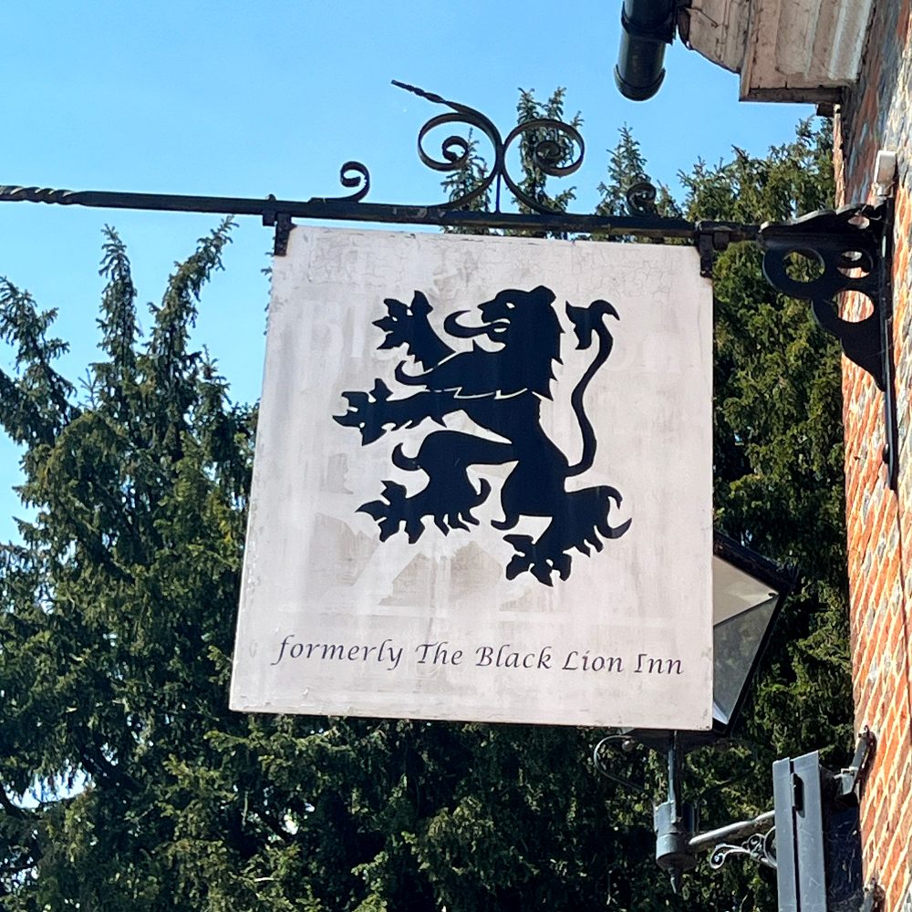Black Lion Pub sign Cambridge