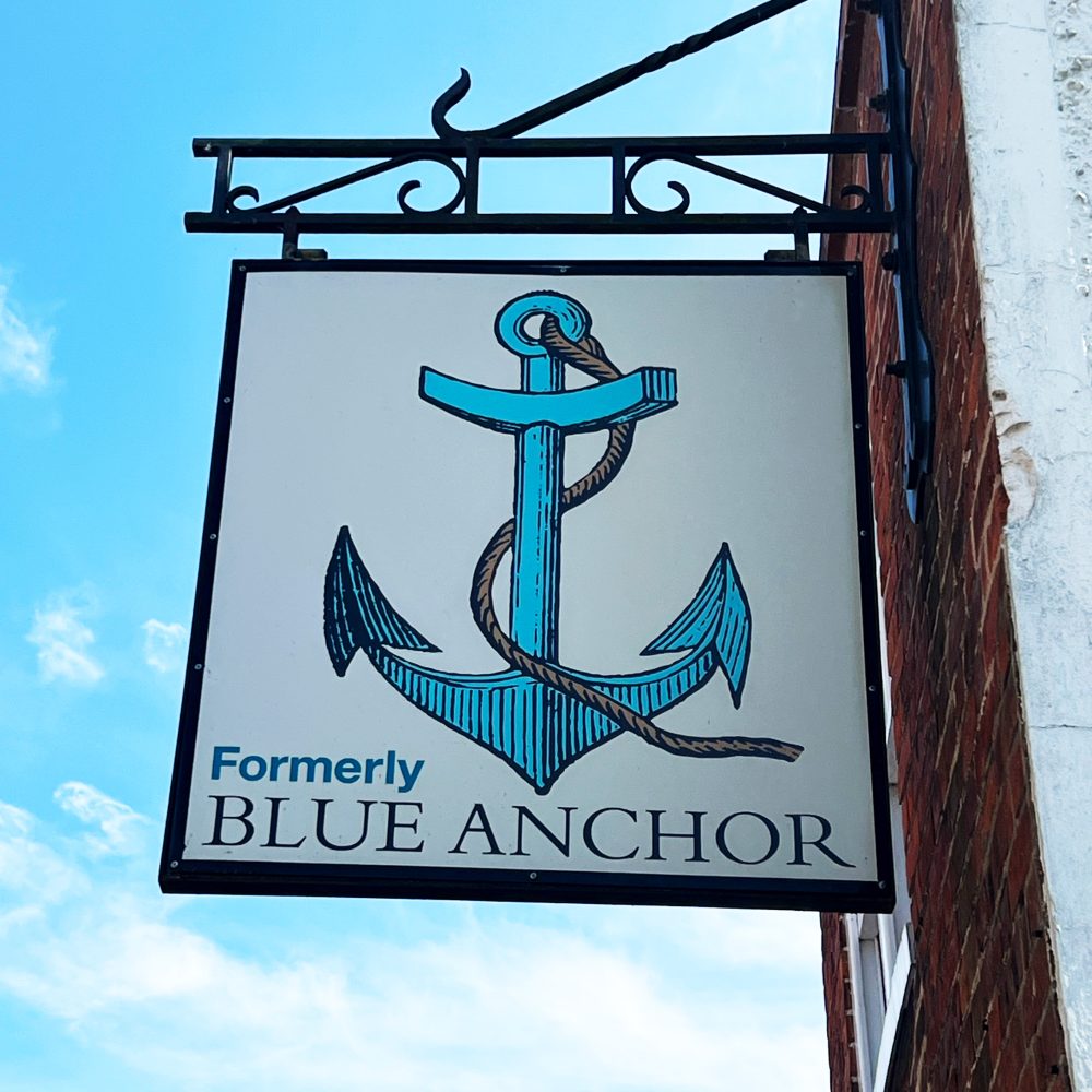 Blue Anchor pub sign Cambridge