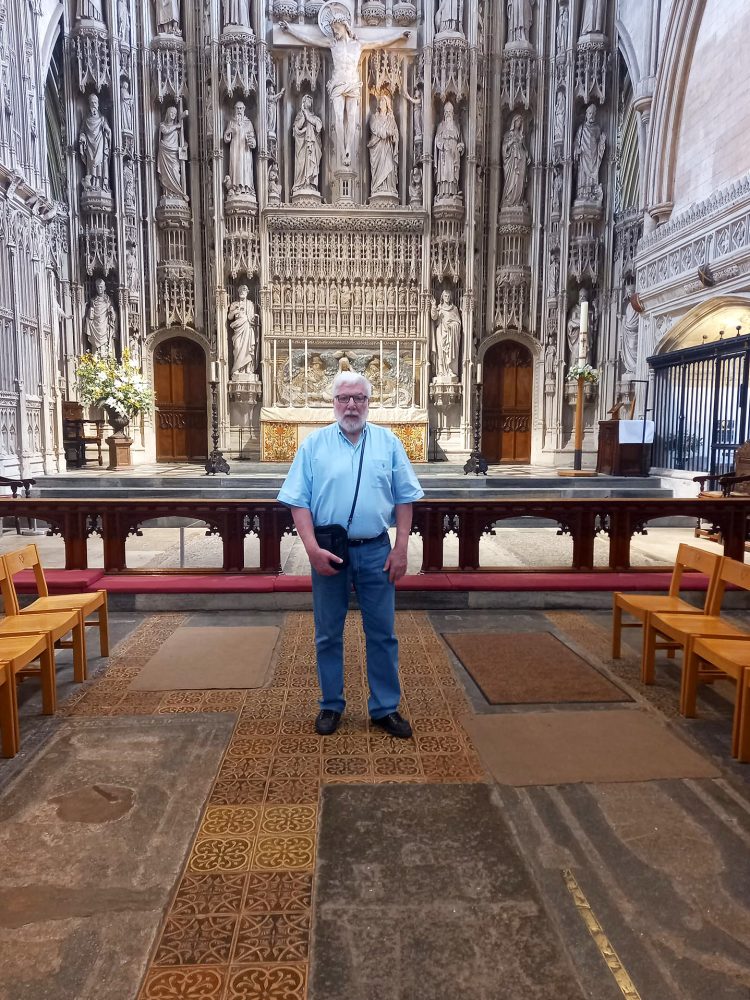 Geezer Peter Noah in St Albans Cathedral