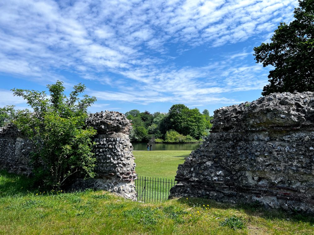 A piece of Roman Wall in Verulamium Park St Albans