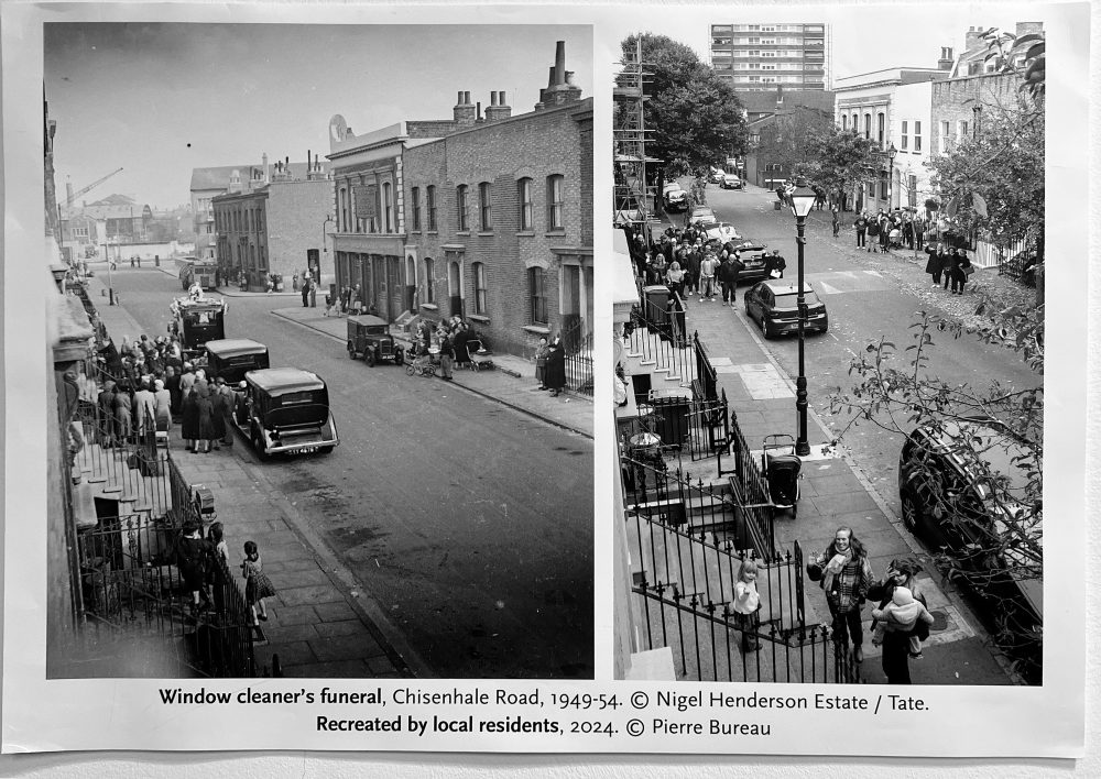 The Window Cleaners funeral recreated in Chisenhale Road, Bow
